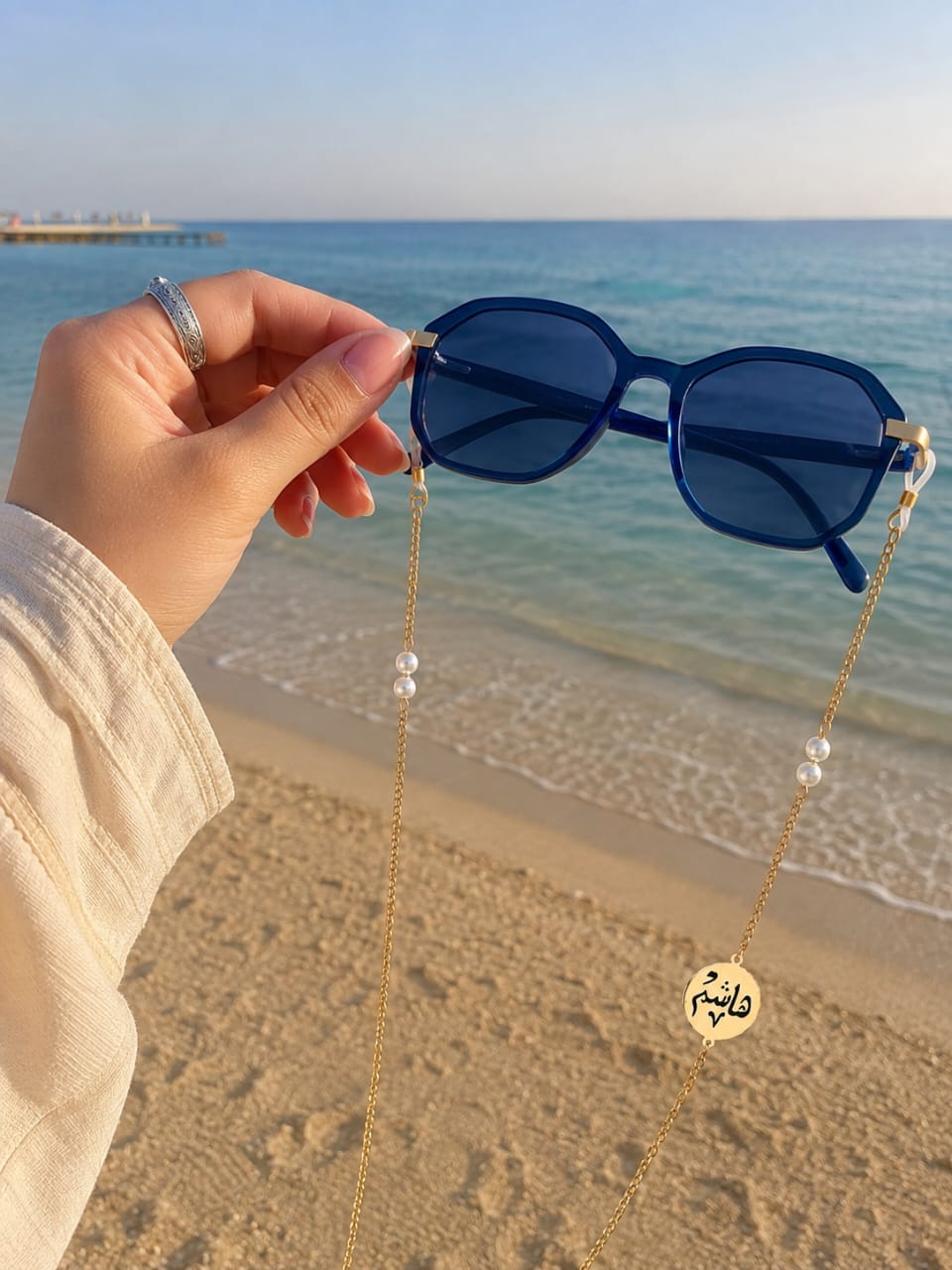 Handmade Glasses Chain, Loli Mallorca, Stainless Steel