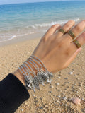 Handmade Nickel Chrome Bracelet with Pharaonic Charms