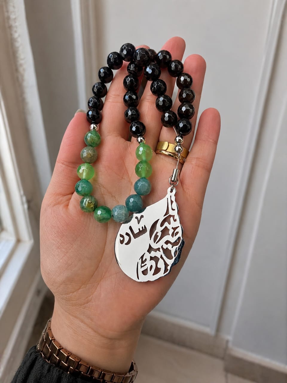 Handmade Prayer Beads with 33 Sulaimani Agate Beads