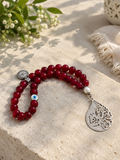 Glass agate prayer beads
