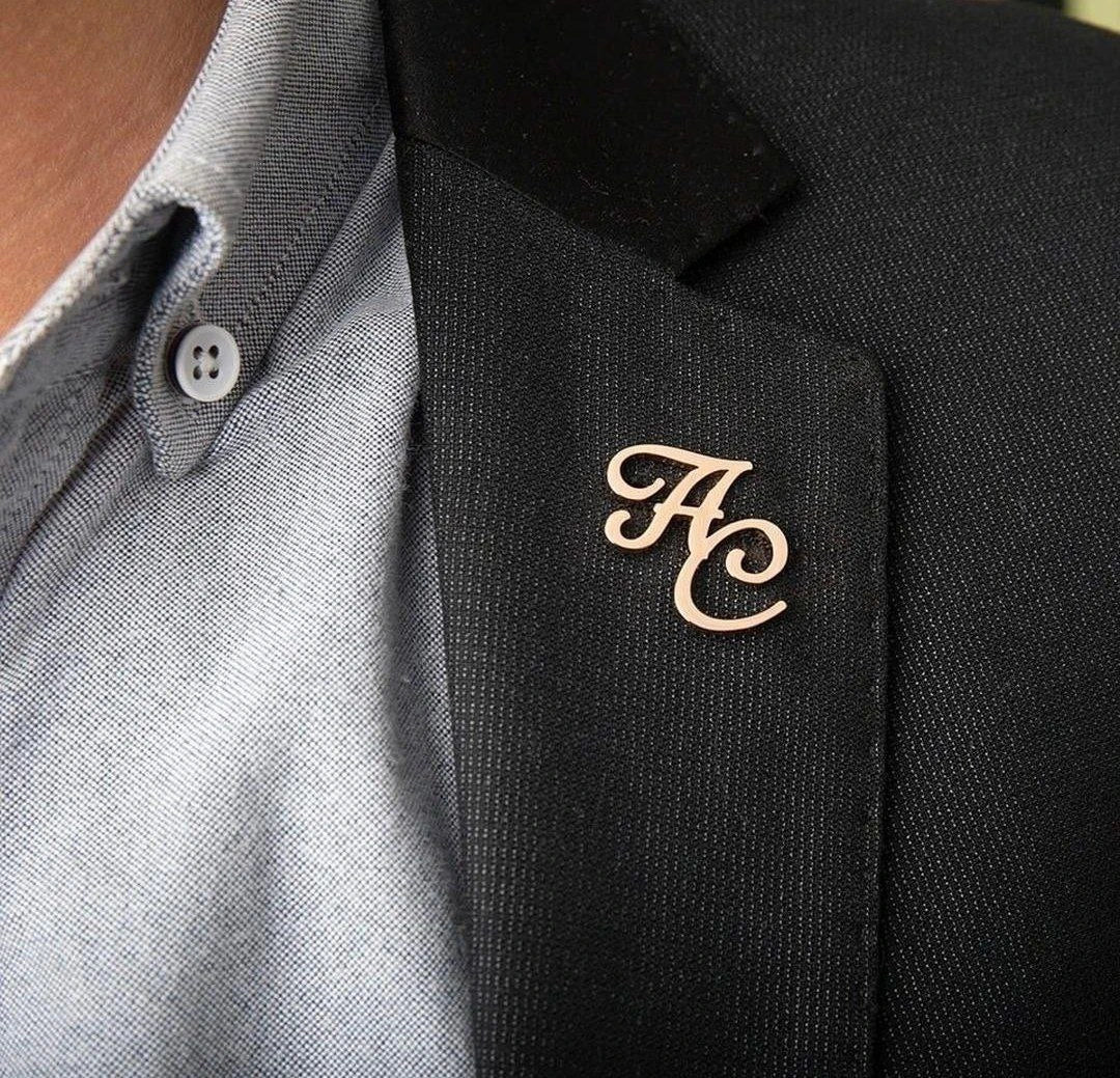 Nickel-plated lapel pin