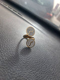 Gold-plated brass ring