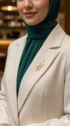 Gold and silver mixed-tone brooch