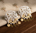 Gold and silver mixed earrings