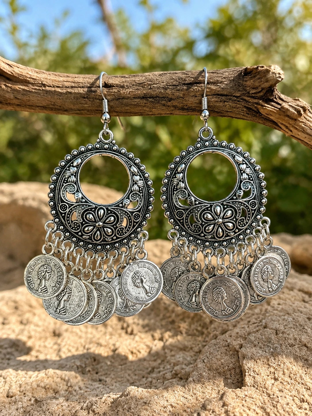 Nickel-chrome earrings
